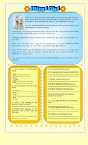 English Worksheet: Blind Girl