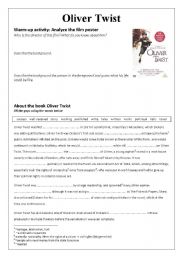 English Worksheet: Oliver Twist - warm-up activities before the movie