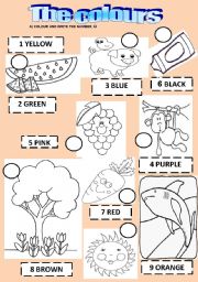 English Worksheet: The colours