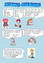 English Worksheet: PAST SIMPLE - REGULAR VERBS