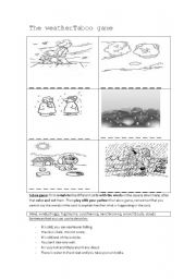 English Worksheet: The weather taboo game