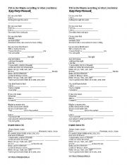 English Worksheet: Firework-Katy Perry