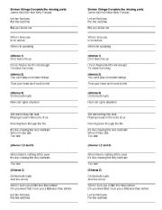 English worksheet: Broken Strings-James Morrison and Nelly Furtado