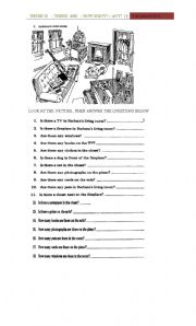 English Worksheet: THERE IS - THERE ARE -