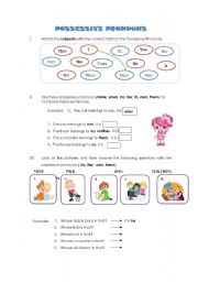 English Worksheet: possesive pronounce