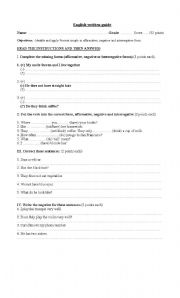 English Worksheet: Present Simple