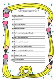 English Worksheet: introduce yourself