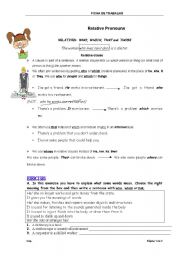 English Worksheet: Relative Clauses