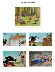 English Worksheet: Past Simple - The three little pigs