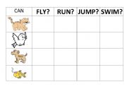 English worksheet: Verbs with animals