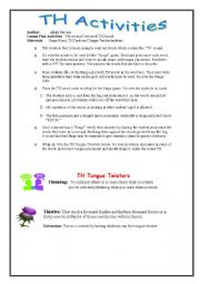 How To  Teach The TH Sound (UPDATED 7-03-2011) Part 2-Activities