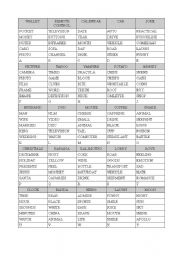 English Worksheet: taboo type vocabulary game