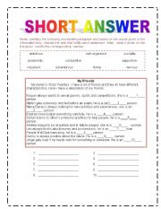 English Worksheet: PERSONALITY TRAITS