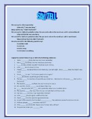English Worksheet: Say/Tell