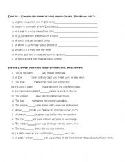 English Worksheet: Relative pronoun