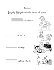 English worksheet: Pronoun