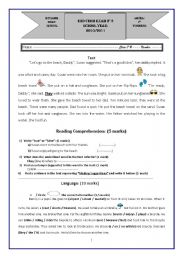 English Worksheet: A Test