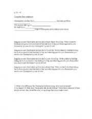 English Worksheet: The Curious Incident of the Dog in the Night-time