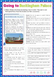 English Worksheet: A trip to London - Going to Buckingham Palace