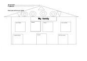 English worksheet: my family  and house
