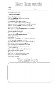 English Worksheet: Listening Comprehension