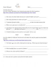 English worksheet: Easter webquest