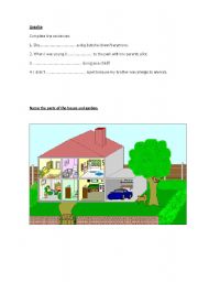 English worksheet: house vocab revision