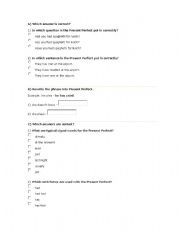 English worksheet: Present Perfect