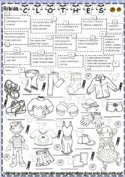 English Worksheet: clothes