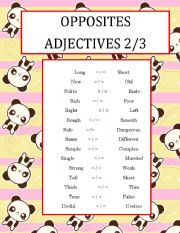 English Worksheet: OPPOSITES ADJECTIVES 2/3