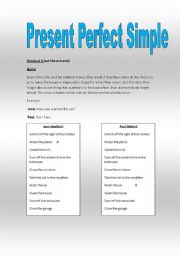 English Worksheet: Present Perfect Simple