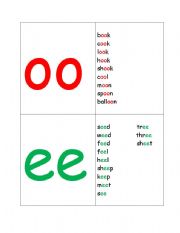 English Worksheet: phonic flash and reading cards