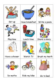 English Worksheet: Daily Routine