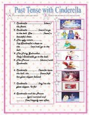 English Worksheet: Past tense with Cinderella Story