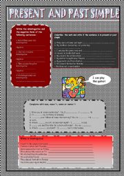 English Worksheet: PRESENT AND PAST SIMPLE