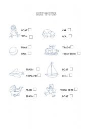 English Worksheet: My toys