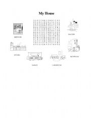 English worksheet: My House