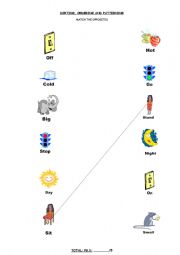 English Worksheet: Opposites