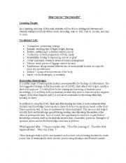 English Worksheet: Mini Unit for 