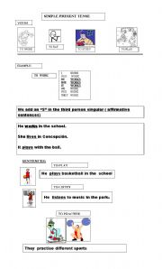 English Worksheet: Present Simple-Affirmative