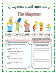 English Worksheet: Comparatives and superlatives