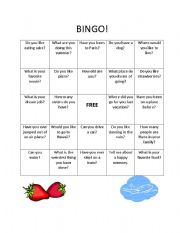 English worksheet: BINGO