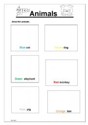 English worksheet: ANIMALS