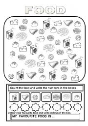 English Worksheet: Food