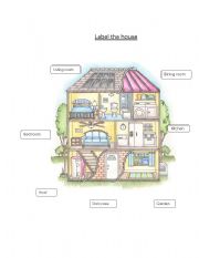 English Worksheet: Parts of a house