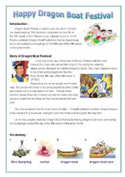 English Worksheet: Dragon Boat Festival 