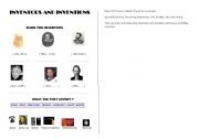 English Worksheet: INVENTORS AND INVENTIONS