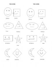 English Worksheet: THE SHAPES