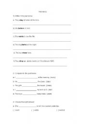 English worksheet: training past simple