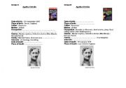 English Worksheet: PairWork Agatha Christie